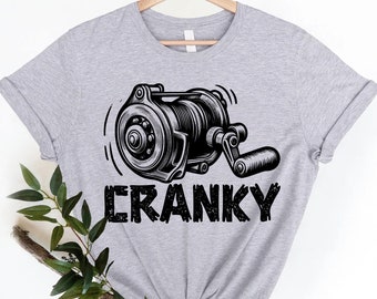Vintage Cranky Fishing Shirt | Funny Fishing T-Shirt | Fishing Reel Tee | Fisherman Gifts | Dad Joke | Fisherman Fishing Tee
