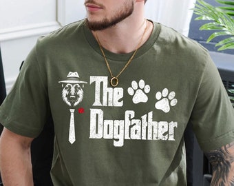 The Dogfather T-Shirt | German Shepherd Dad Shirt | Dog Dad Shirt | German Shepherd Lover Gift | Dog Dad Gifts | German Shepherd Dad Tee