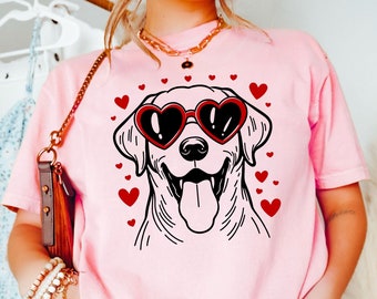 ラブラドール・レトリバー バレンタインTシャツ | ラブラドール・ラブ Tシャツ | ラブラドール・ママ シャツ | ラブラドール・ドッグ シャツ | バレンタインデー ラブラドール Tシャツ | ラブラドール ラバー Tシャツ
