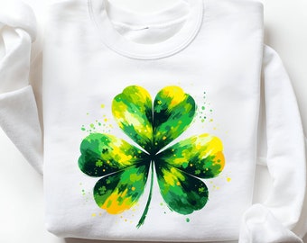 Cute Shamrock Sweatshirt | St Patricks Day Clover Sweater | Irish Pride Shirt | Festive St Patricks Day Sweatshirt | Irish Gift