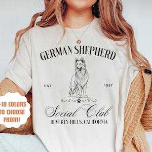 German Shepherd Social Club Shirt | German Shepherd Tee | Shepherd Mom Gift | German Shepherd Lover | German Shepherd Gift