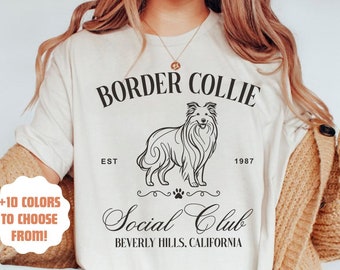 Camiseta Border Collie Social Club / Camisa de perro Collie / Camisa de mamá Border Collie / Amante de Border Collie / Camiseta de propietario de Border Collie / Regalos de Collie
