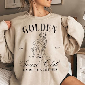 Golden Retriever Social Club Sweatshirt, Golden Retriever