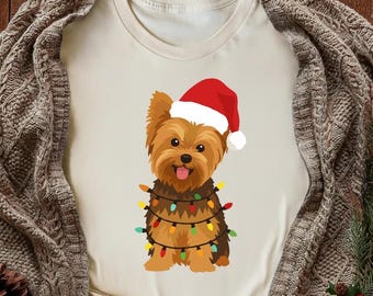 ヨーキームーンTシャツ：ヨークシャーテリア3匹、犬好きへのギフト