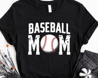 Momshirt honkbal | Mama-shirt honkbal | Shirt honkballiefhebber | Game Day-shirt voor moeder | Sportshirt moeder | Cadeau voor honkbal Mom Life