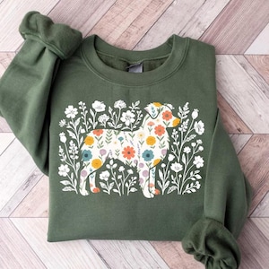 Floral Australian Shepherd Sweatshirt | Aussie Dog Mom Sweater | Aussie Lover Gift | Christmas Aussie Sweatshirt | Australian Shepherd Gift