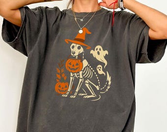 Comfort Colors Halloween Heeler Shirt, Australian Cattle Dog Tee, Blue Heeler Shirt, Spooky Cattle Dog Shirt, Halloween Cattle Dog Shirt