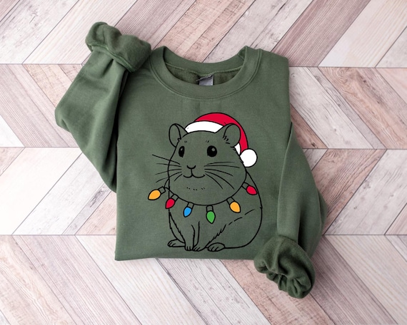 Christmas Hamster Sweatshirt Hamster Lover Gift Hamster Mom