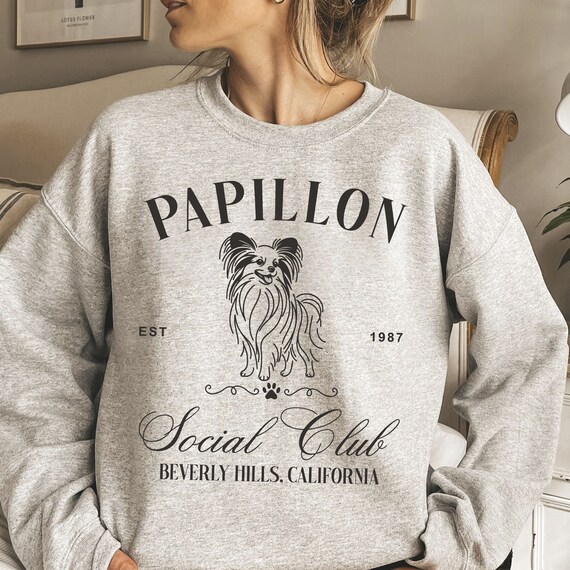 Papillon Social Club Sweatshirt | Papillon Sweater | Papillon Mom