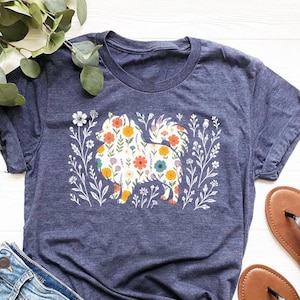 Floral Pomeranian Dog Shirt | Pomeranian Mom Shirt | Pom Dog Lover Shirt | Cute Pom Shirt | Pomeranian Gift Shirt | Xmas Pom Dog Shirt