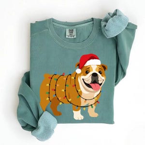 Englische Bulldogge Weihnachten Sweatshirt | Bulldogge Liebhaber Weihnachten Pullover | Bulldogge Sweatshirt | Weihnachtsgeschenk für Bulldogge Mama