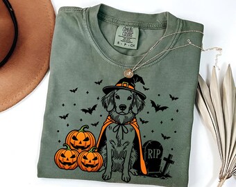 Brittany Halloween-tröja | Spöklik spaniel hund-T-shirt | Pumpa Brittany hundtröja | Brittany hundälskare | Halloween Brittany hundtröja
