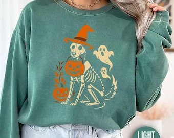 Blue Heeler Pumpkin Sweatshirt, Australian Cattle Dog Halloween Sweatshirt, Heeler Fall Sweater, Heeler Mom Gift, Spooky Cattle Dog Shirt