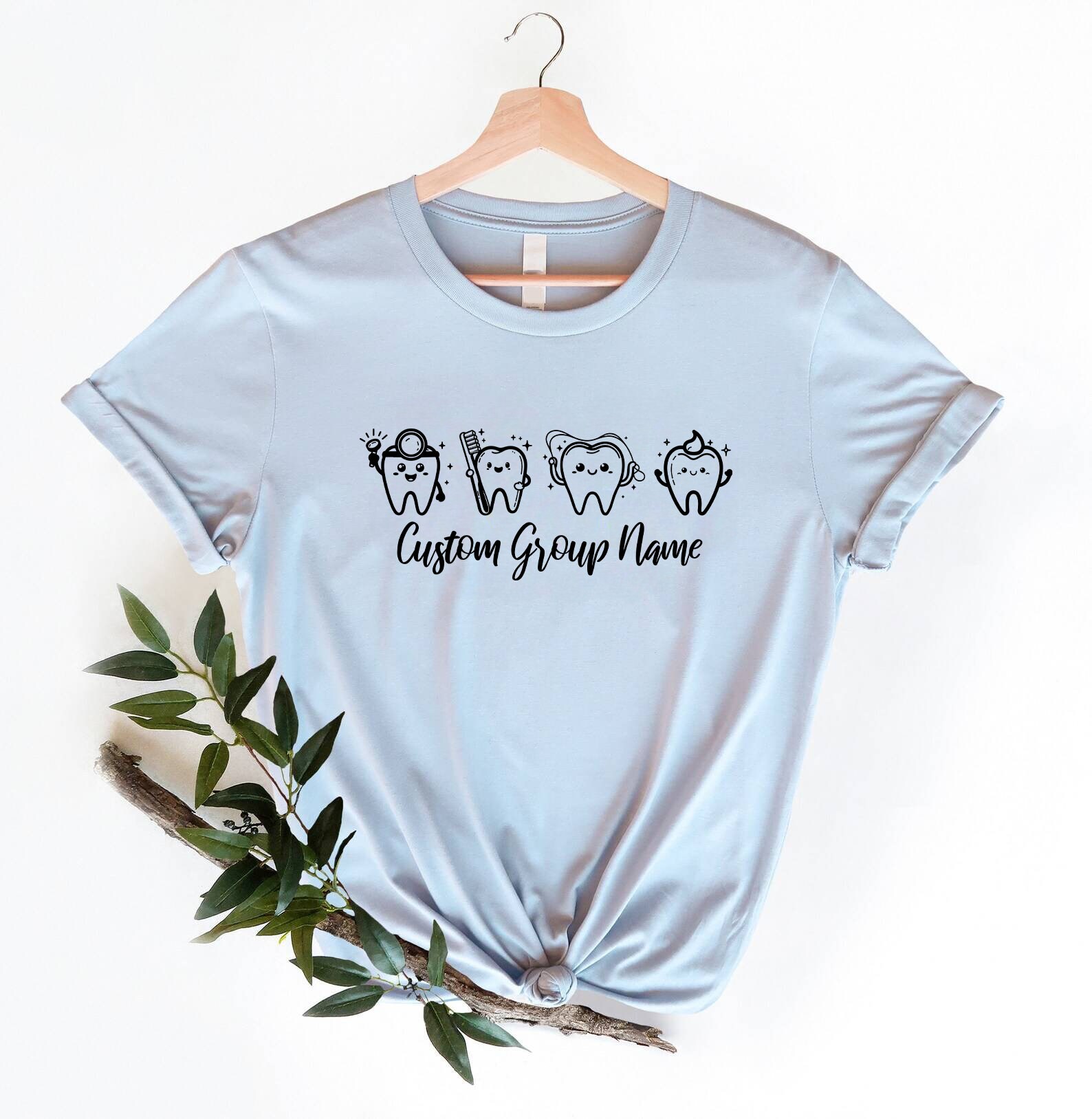 Personalized Dental Squad Tee | Custom Dentistry Shirt | Dental Team ...