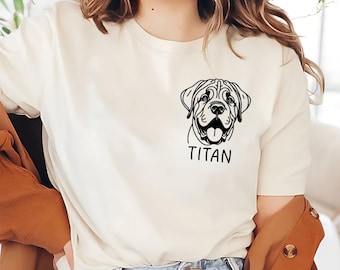 Maglietta personalizzata con mastino / Maglietta personalizzata per cani / Maglietta per mamma di mastino / Maglietta per amanti dei mastini / Maglietta per mastini / Regali personalizzati per amanti dei cani