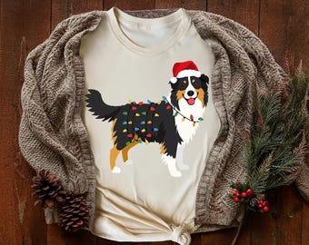 オーストラリアンシェパードのクリスマスTシャツ | オージーサンタT