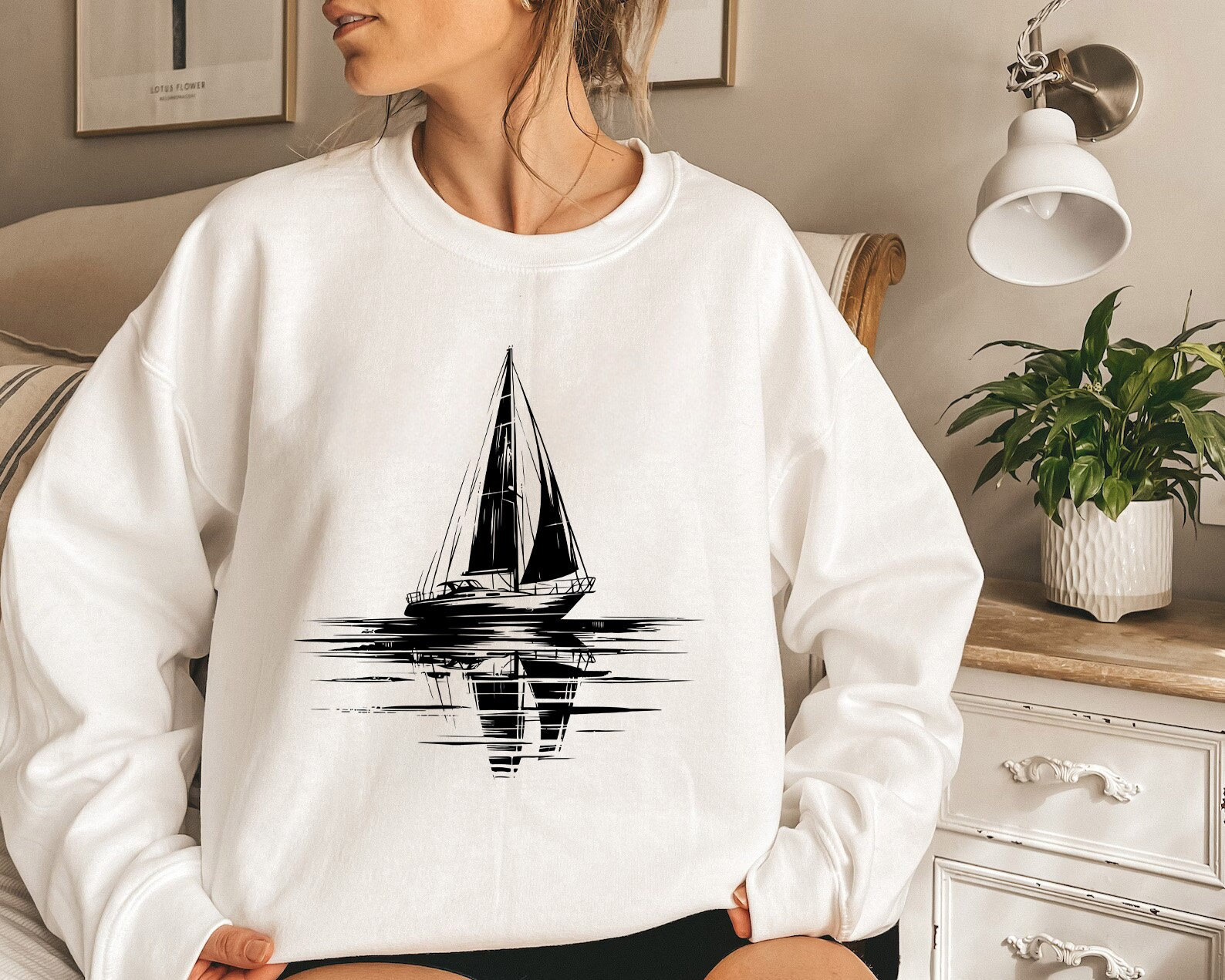 [GRAVER]★SAILBOAT SMILE SWEATSHIRT UNISEX] Sailboat Smile Sweatshirt - GRAVER | 60% - Asian
