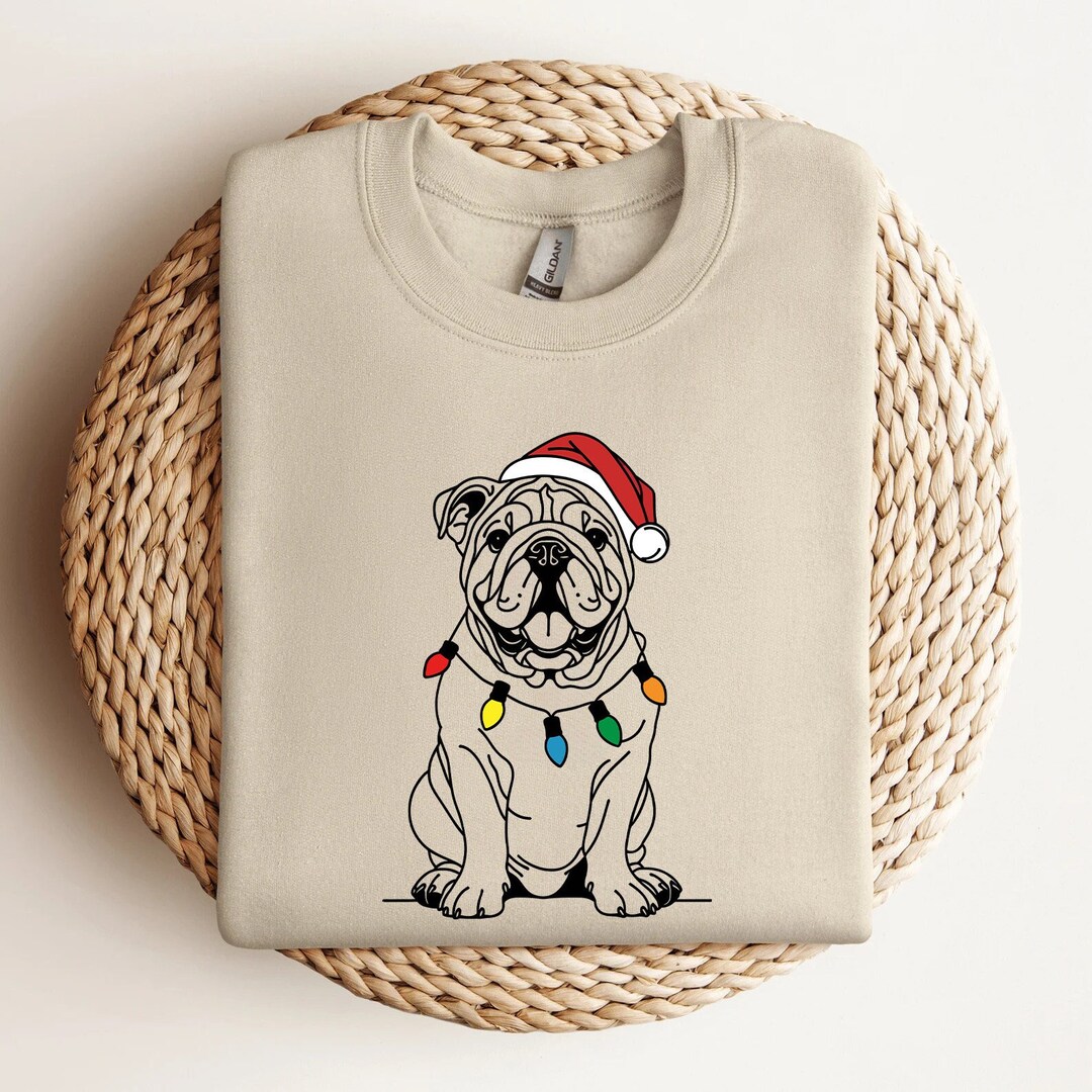 British bulldog christmas jumper sale