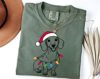 Christmas Dachshund Tee | Xmas Wiener Dog Shirt | Holiday Doxie Gift | Dachshund Lover Gift |  Doxie Xmas Shirt | Cute Dachshund Shirt