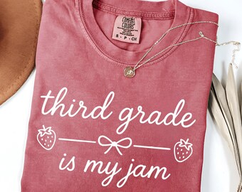 Comfort Colors Third Grade Is My Jam Tee | Third Grade Teacher Shirt | 3rd Grade Teacher | Teacher Gift | Third Grade Team | Back to School