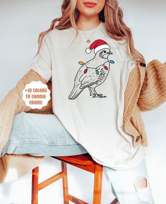 Christmas Quail Shirt Bird Christmas Tee Quail Lover Gift