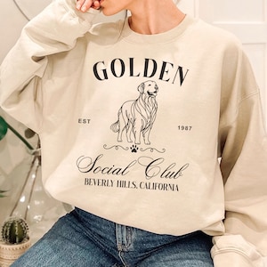 Golden Mama Embroidered Shirt, Golden Retriever Sweater, Dog Mama...
