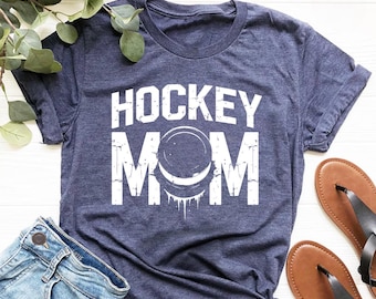 Vintage Hockey Mom Shirt | Ice Hockey Mom T-Shirt | Game Day Hockey Mom Gift | Hockey Support Tee | Sports Mom Shirt | Hockey Puck Shirt