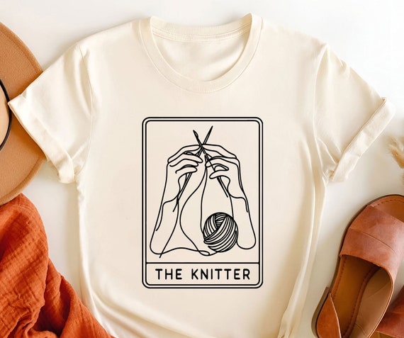 Creative Knitter T-Shirt | Yarn Lover Tarot Tee | Knitting Shirt | Knitting Lover | Stylish Knitter Gift | Funny Knitting T-Shirt