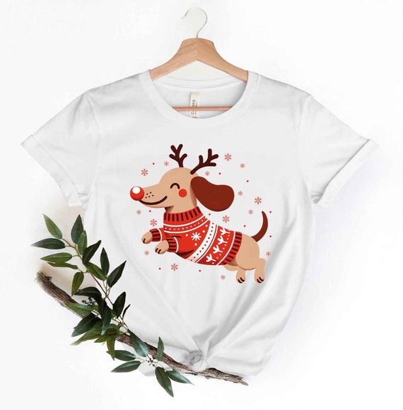 Christmas Dachshund Tee for Dog Lovers, Dachshund Crewneck, Dachshund Mom, Dog Owner Christmas, Funny Christmas Shirt, Cute Dachshund Xmas