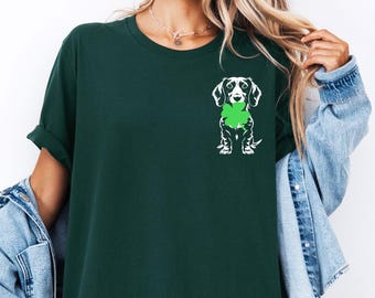 Dachshund St. Patrick's Day Tee | Shamrock Dachshund Shirt | Cute Dog Lover T-Shirt | Doxie Mom Gift | Irish Celebration Dachshund Tee