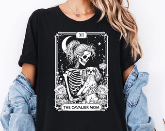 Halloween Cavalier Mom T-shirt | Halloween Dog Lover Tee | Cavalier King Charles Spaniel Shirt | Cavalier Spaniel Dog Shirt | Cavalier Tee