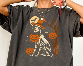 Comfort Colors Doberman Halloween T-Shirt | Doberman Skeleton Shirt | Doberman Lover Tee | Halloween Dobie Gift | Fall Dobie Dog Shirt