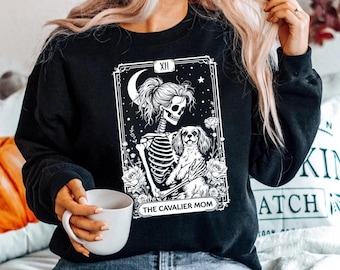 Spooky Cavalier Mom Sweatshirt | Cavalier Halloween Sweatshirt | Cavalier King Charles Spaniel Shirt | Spaniel Dog Shirt