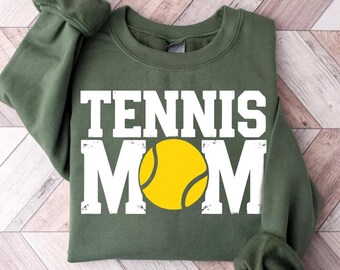 Vintage Tennis Mom Sweatshirt | Spiel Tag Tennis Pullover | Tennis-Liebhaber | Sport Mom Geschenk | Muttertag Tennis Geschenk | Tennis Mama Pullover