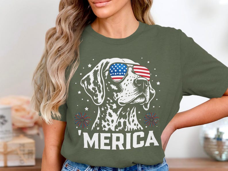 German Shorthaired Pointer Merica Design, Patriotic gsp Dog American Flag Sunglasses, 4th of July usa Dog Lover Gift
German Shorthaired