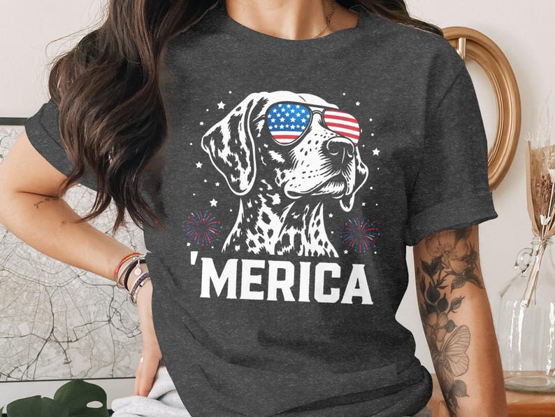 German Shorthaired Pointer, Patriotic Dog Graphic, Merica usa, 4th of July Design, American Flag Sunglasses Print
German Shorthaired, gsp