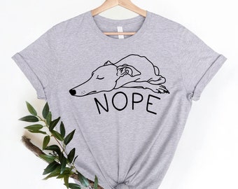 Camiseta Whippet Nope / Camiseta divertida de galgo / Camisa de galgo / Camisa de mamá Whippet / Camiseta divertida de amante de Whippet / Regalo de mamá galgo