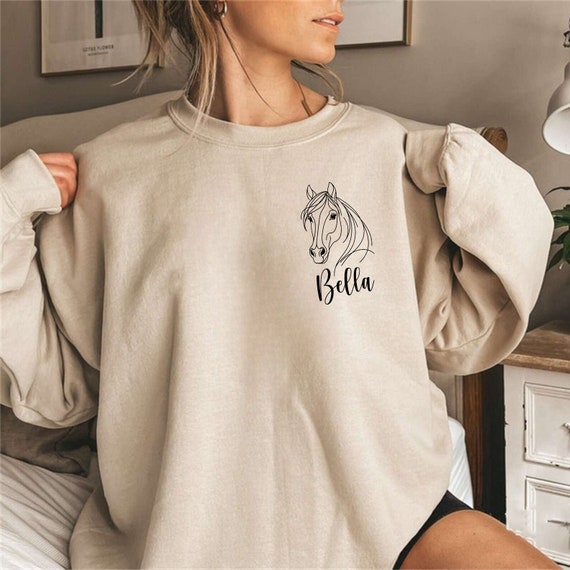 Customizable Horse Sweatshirt | Equestrian Sweater