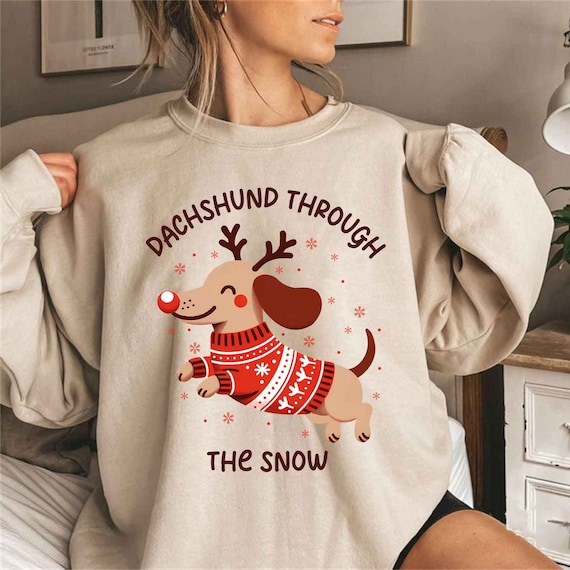 Christmas Jumper Dachshund Through The Snow Christmas Sweater