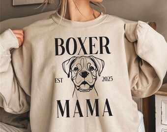 Sweat personnalisé maman Boston Terrier, sweat amoureux des chiens, cadeau Boston Terrier, cadeau maman Boston Terrier, sweat maman chien