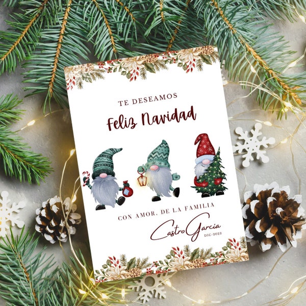 Plantilla de navidad editable, tarjeta de navidad personalizable, Plantilla de tarjeta Navidad imprimible, tarjetas navideñas imprimibles.