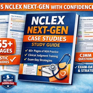 NCLEX Next-Gen Case Studies Study Guide PDF | Clinical Judgment Training (Instant Download)