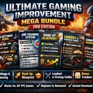 FPS Gaming Improvement Bundle | Aim Training, Strategy, Pro Settings (Digital Download)