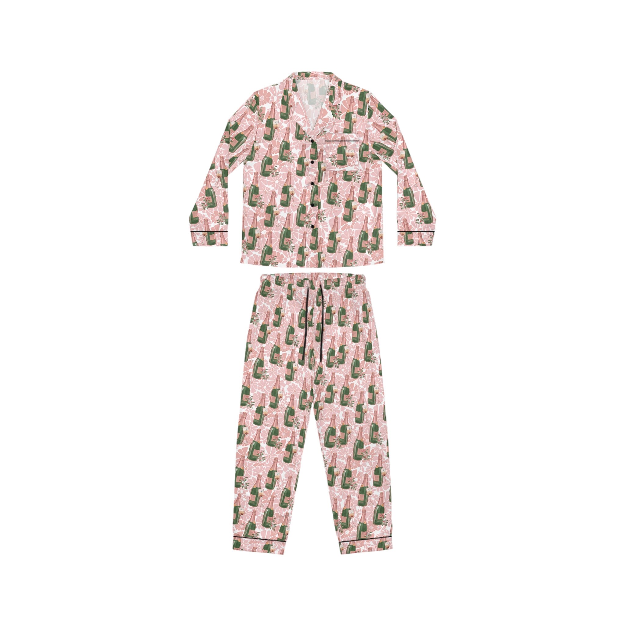 Prosecco Please Satin Pajamas AOP - Etsy
