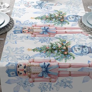 Personalized Nutcracker Preppy Chic Chinoiserie Table Runner, Preppy ...