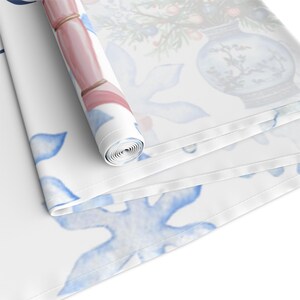 Personalized Nutcracker Preppy Chic Chinoiserie Table Runner, Preppy ...