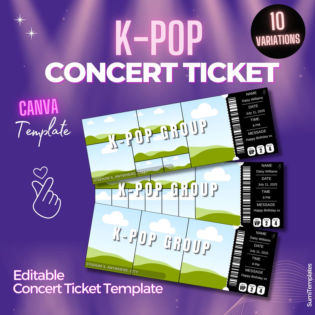 k-pop-concert-ticket-editable-canva-template-custom-diy-keepsake-for