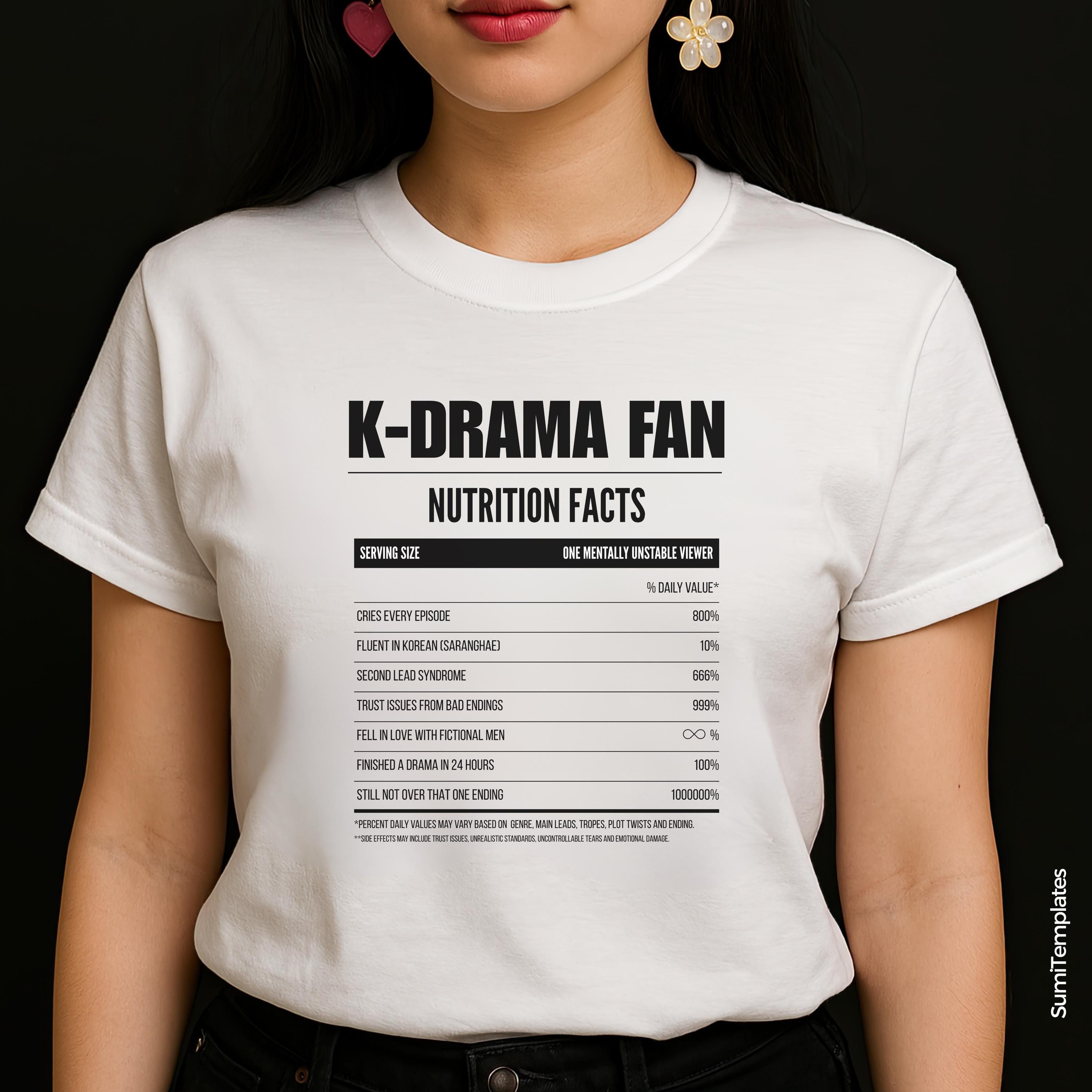 K-drama Fan SVG, Multi-stan PNG, Funny Nutrition Facts, Kdrama Design ...