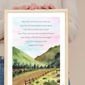 Irish Blessing Printable Wall Art, Celtic Wall Decor, St. Patrick&#39;s Day Blessing, Irish Prayer Print, Home Decor, Digital Download