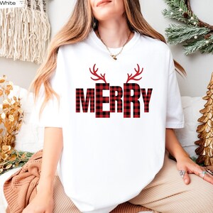 Merry Flanel Christmas Shirt, cute christmas plaid shirt, cozy christmas sweatshirt, merry & bright, christmas family gift, tis the season